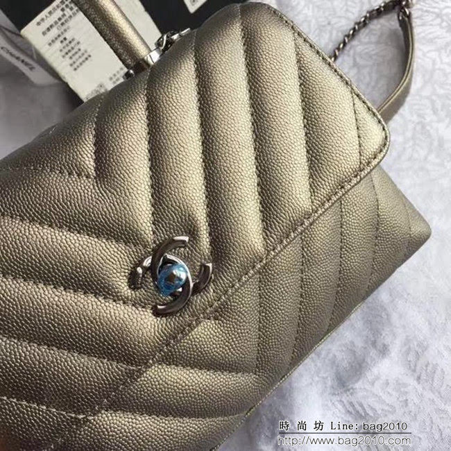 香奈兒CHANEL 92992 2018最新V字型 單手挽手提單肩包 DSC1987